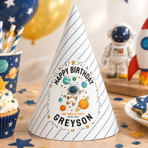 Space Adventure 1st Birthday Outer Space Party Hat