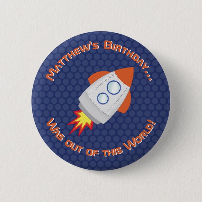 Space Adventure 2 Inch Round Button (Front)