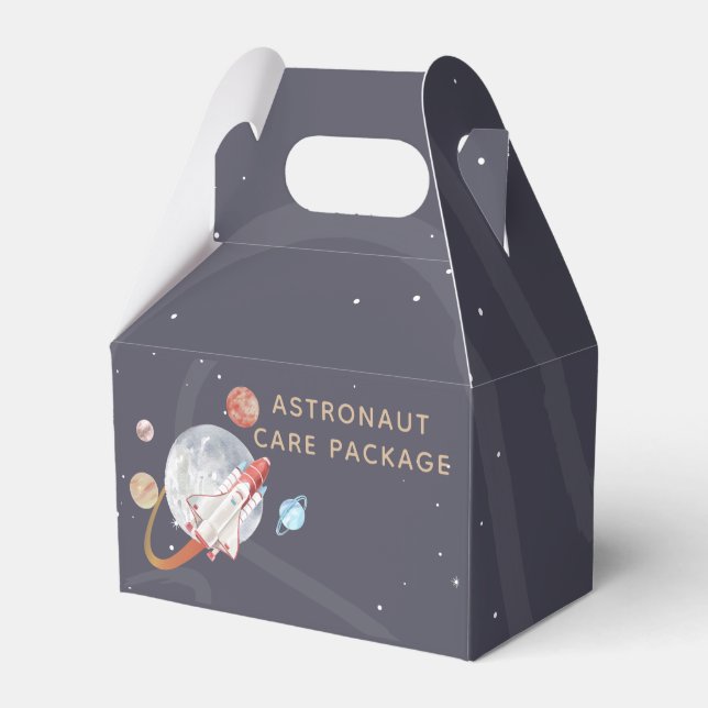 Space Adventure Astronaut  Favor Box (Front Side)