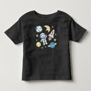 Space Adventure Cartoon t-shirt for Toddlers
