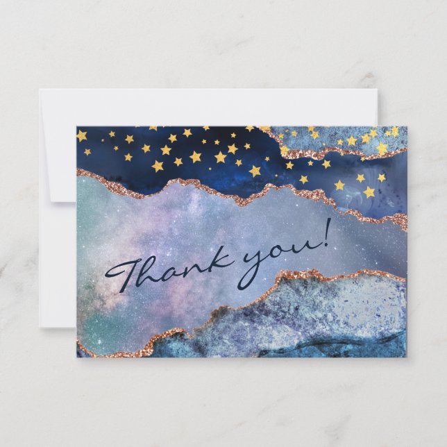 Space Adventure dans la Galaxie - Carte de remerci (Devant)