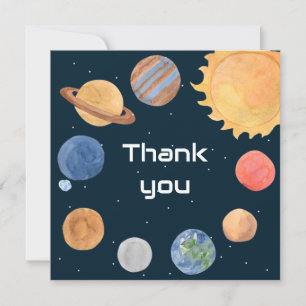 Space Adventure: Planets  Thank You Card