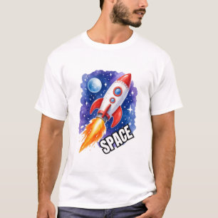 Space Adventure Poster   Adventure Awaits Among  T-Shirt