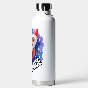 Space Adventure Poster Adventure Awaits Water Bottle