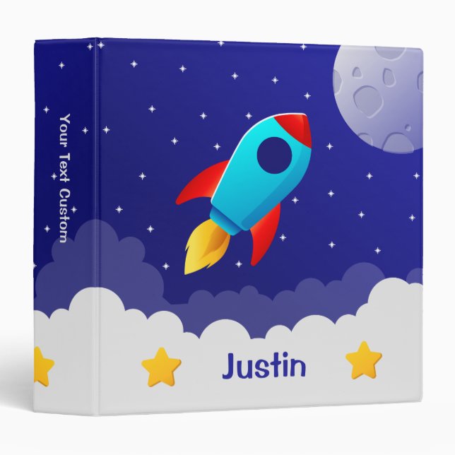 Space Adventure Rocket Binder Design (Front/Spine)
