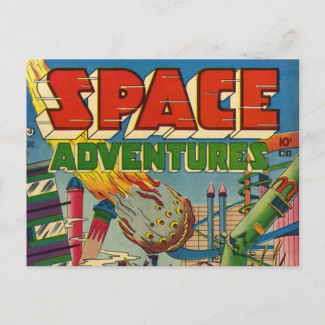 Space Adventurers Comic Book Postcard (Front)