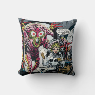 Space Adventures #12 Funny 50s Retro Sci Fi Comic Throw Pillow