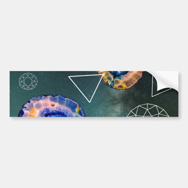 Space Agate Bumper Sticker (Front)