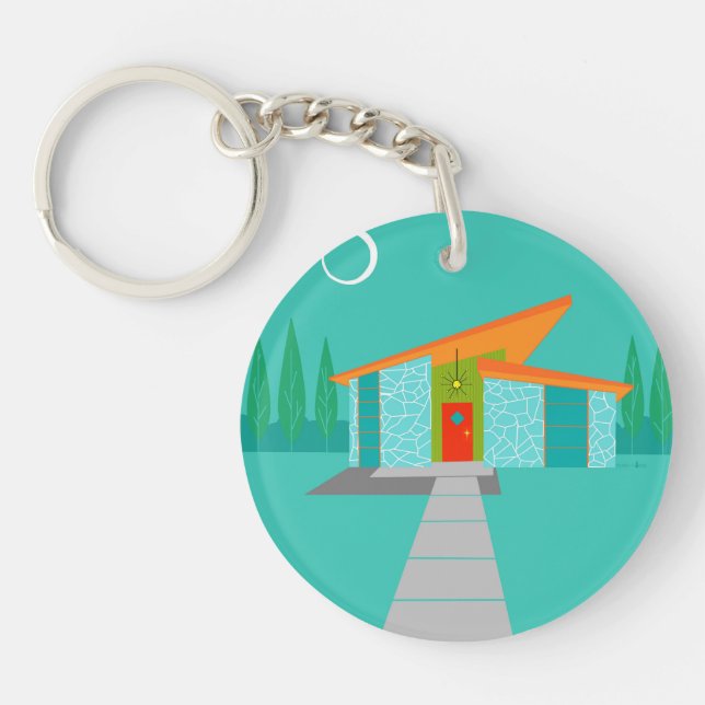 Space Age Cartoon Acrylic Keychain (Front)