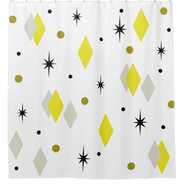 Space Age Diamonds Yellow Grey White (Front)