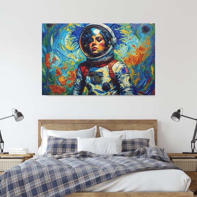 SPACE AGE DREAMER 4 CANVAS PRINT (Insitu(Bedroom))