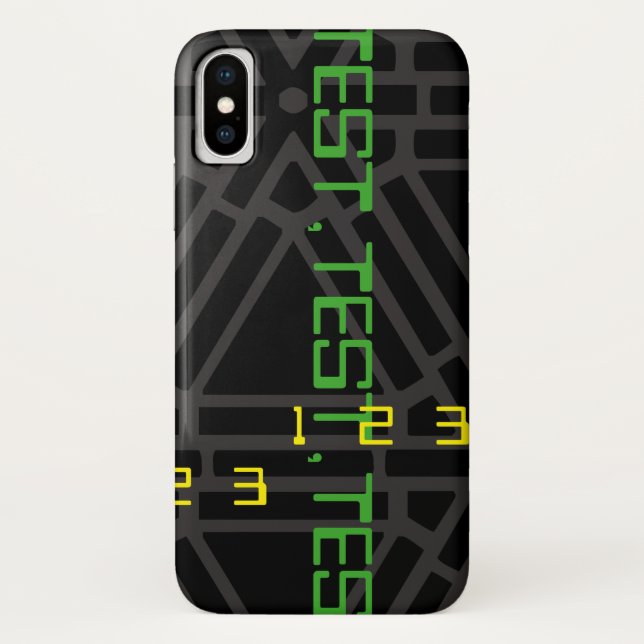 Space Age Futuristic Test Pattern Design Case-Mate iPhone Case (Back)