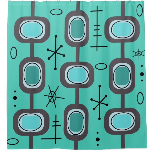 Space Age Geometric Art Aquamarine (Front)