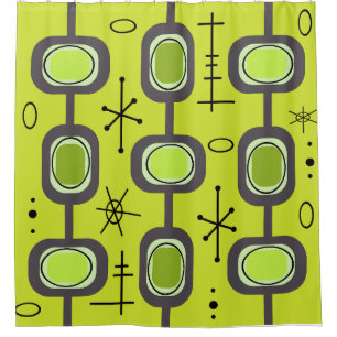Space Age Geometric Art Chartreuse Green