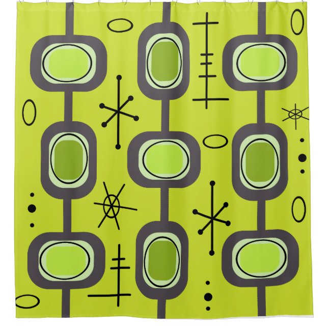 Space Age Geometric Art Chartreuse Green (Front)