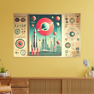 Space Age Interplanetary Coordinates Alien Relic Canvas Print