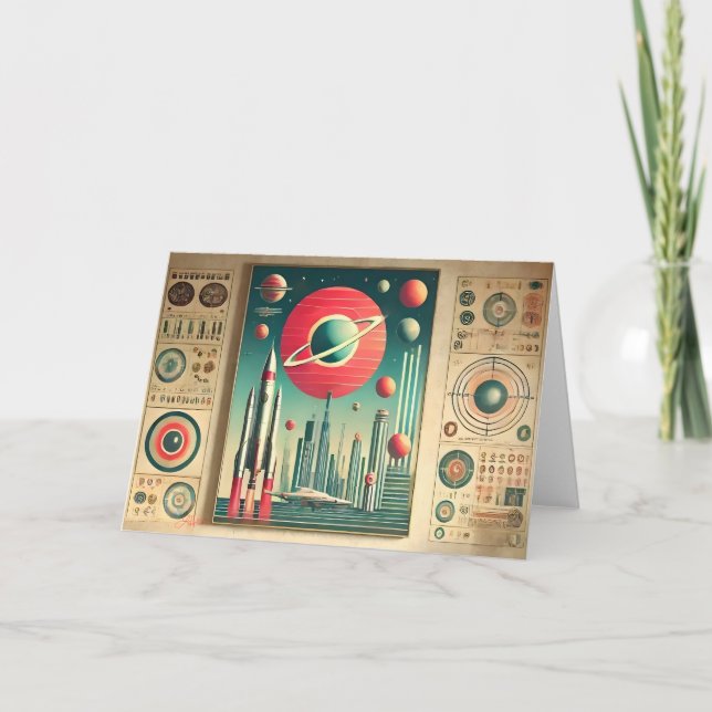 Space Age Interplanetary Coordinates Alien Relic Card (Front)