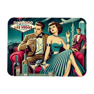 Space Age Las Vegas Martini Party Magnet