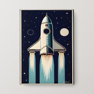 Space Age Retro 50s Rocket Ship