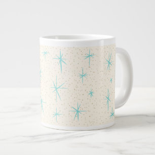 Space Age Turquoise Starbursts Jumbo Mug