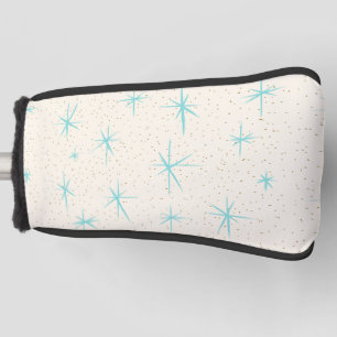 Space Age Turquoise Starbursts Putter Cover