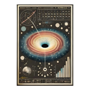 Space Age Wormhole Diagram Photo Print