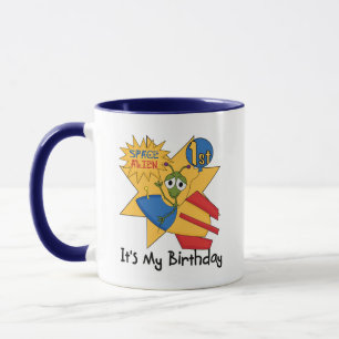 Space Alien 1st Birthday Tshirts and Gifts Mug