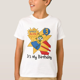 Space Alien 3rd Birthday Tshirts and Gifts