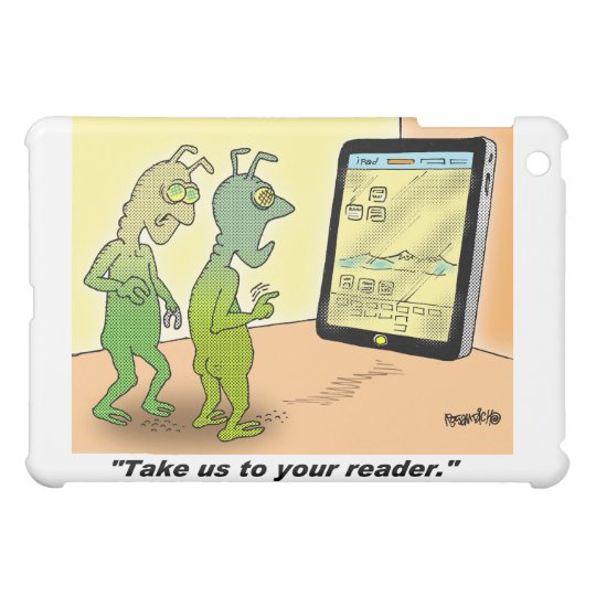 Space Alien Cartoon iPad Mini Cases