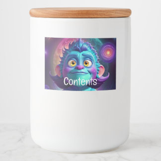 Space Alien & Friend Food Label