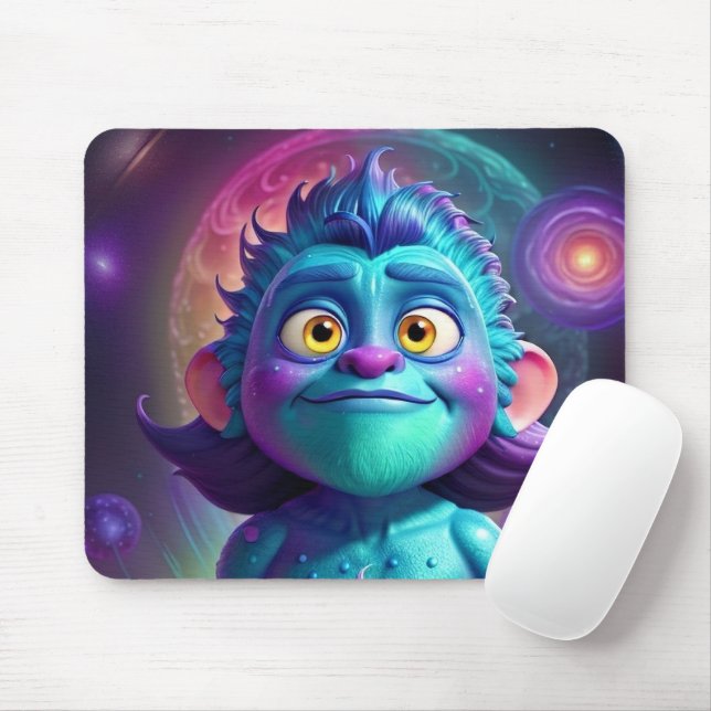 Space Alien & Friend Mouse Pad (With Mouse)