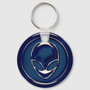 Space Alien Head Keychain