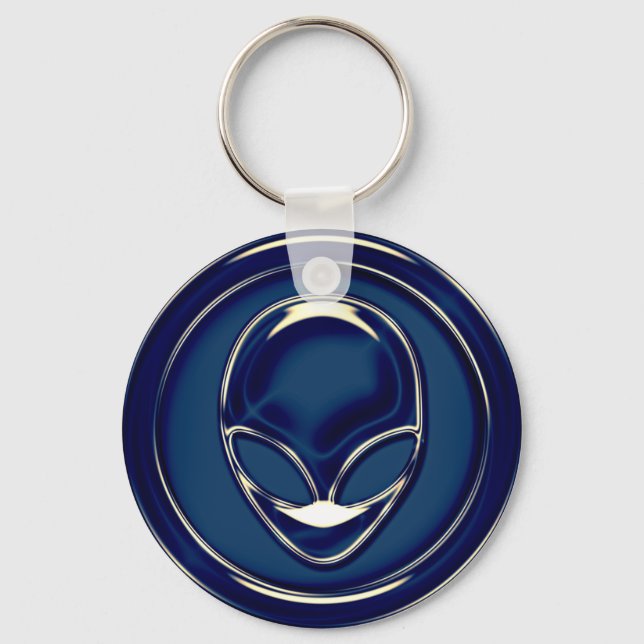 Space Alien Head Keychain (Front)