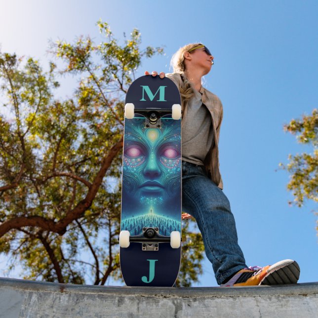 Space Alien Personalized Skateboard (Extérieur 1)