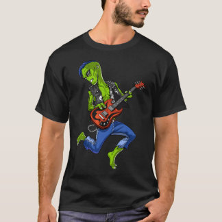 Space Alien Playing Guitar T-Shirt