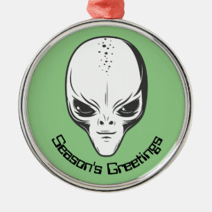 Space Alien Sci Fi Ufologist Metal Ornament