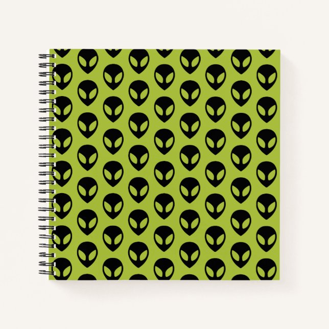 Space Alien Science Fiction Extraterrestrial Notebook (Front)