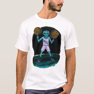 Space Alien Stealing A Slice Of Pizza T-Shirt