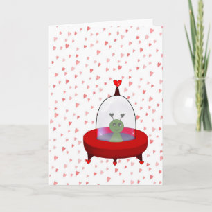 Space Alien Valentine Holiday Card