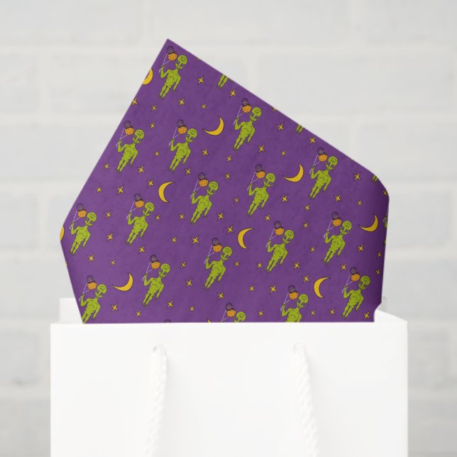Space Aliens with Planet Balloons Birthday Tissue Paper (Gift Bag)