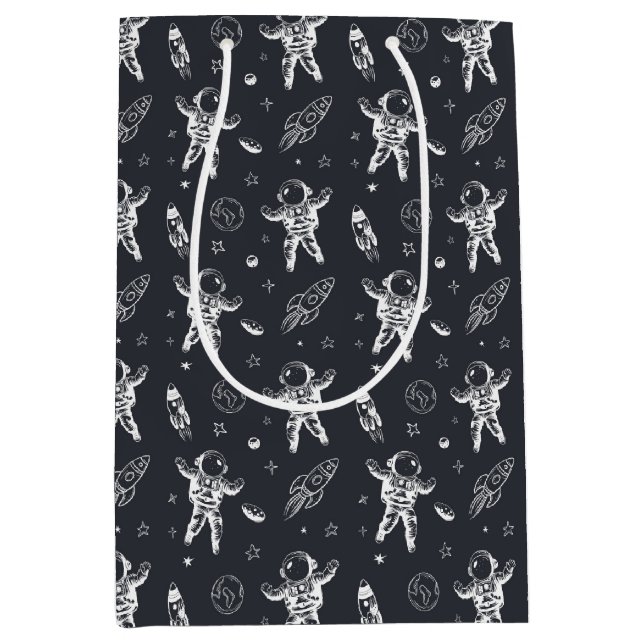 Space and Planet Galaxy  Medium Gift Bag (Front)