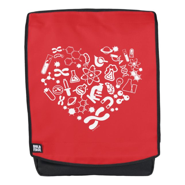 Space And Science Heart Backpack (Front)
