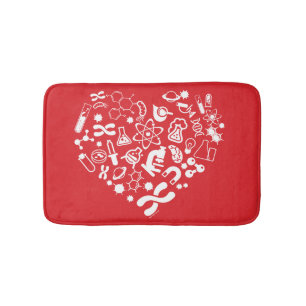 Space And Science Heart Bath Mat