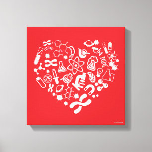 Space And Science Heart Canvas Print