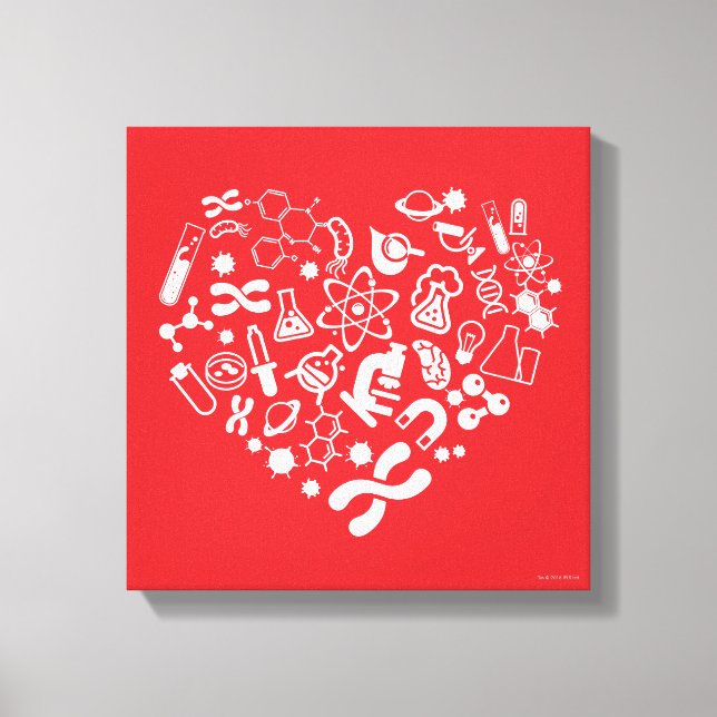 Space And Science Heart Canvas Print (Front)