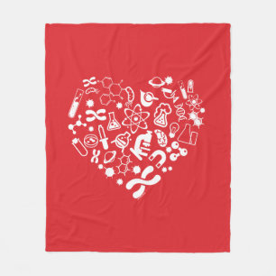 Space And Science Heart Fleece Blanket