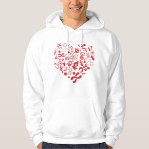 Space And Science Heart Hoodie