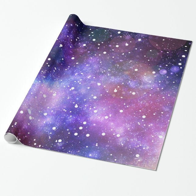 Space and stars wrapping paper (Unrolled)
