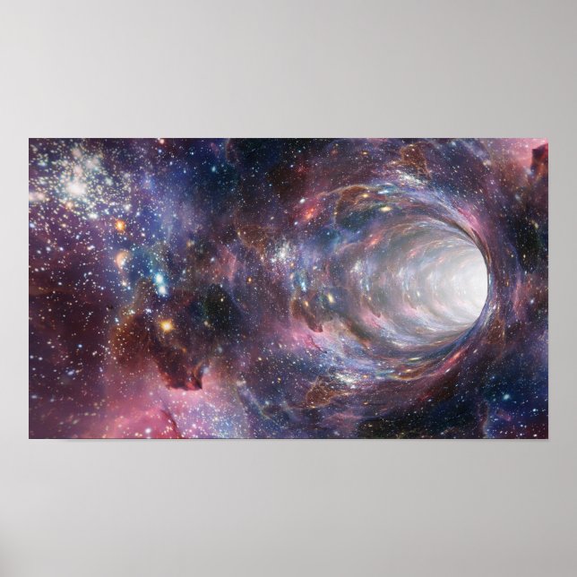 Space and Time Travel Wormhole Vortex Portal Poster (Front)