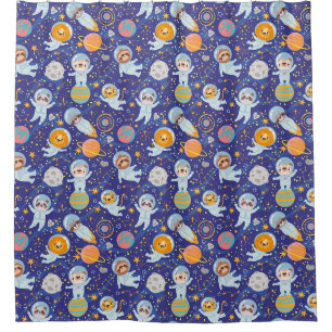 Space Animaux Motif Douche rideau